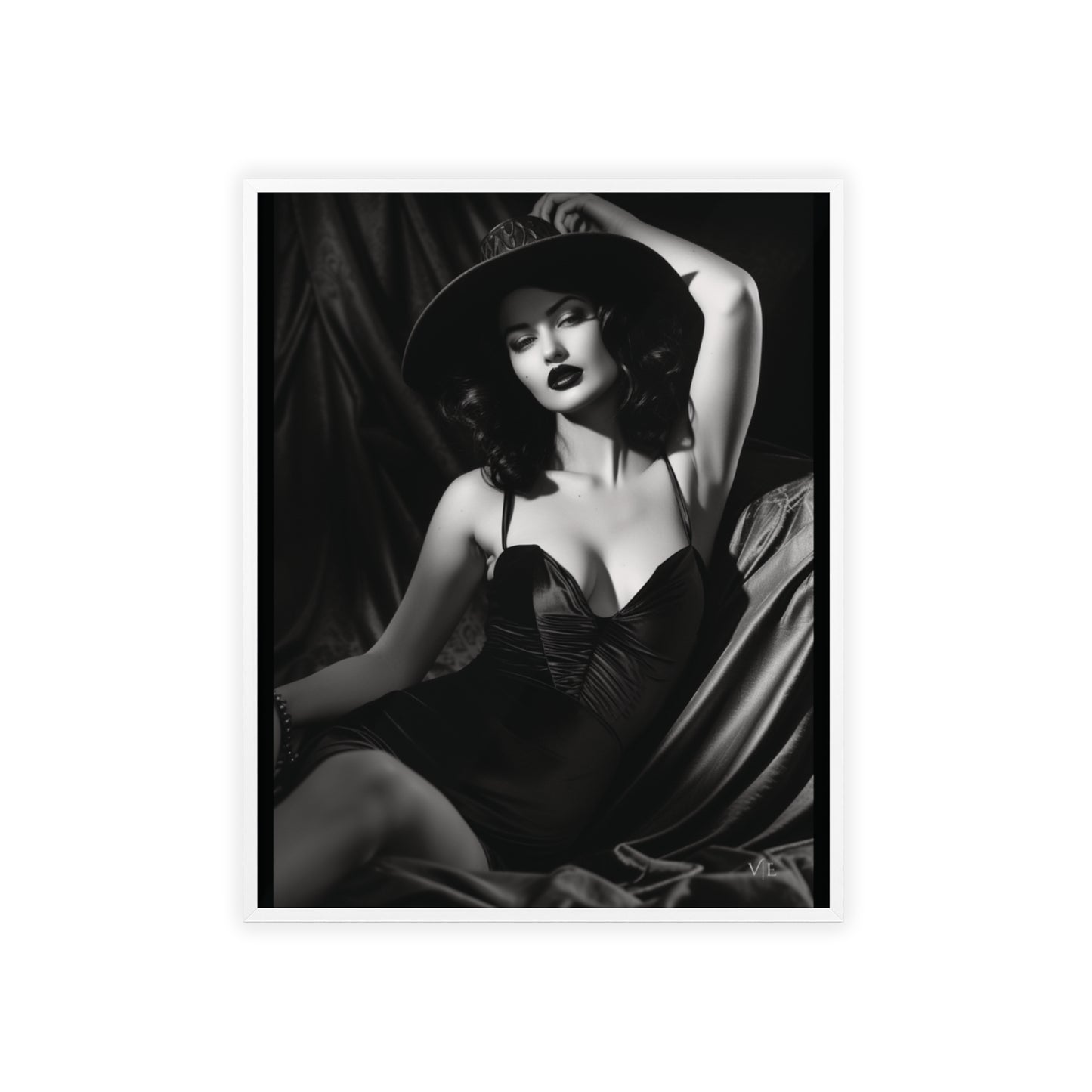 Erotic Retro Black & White Beauty Poster