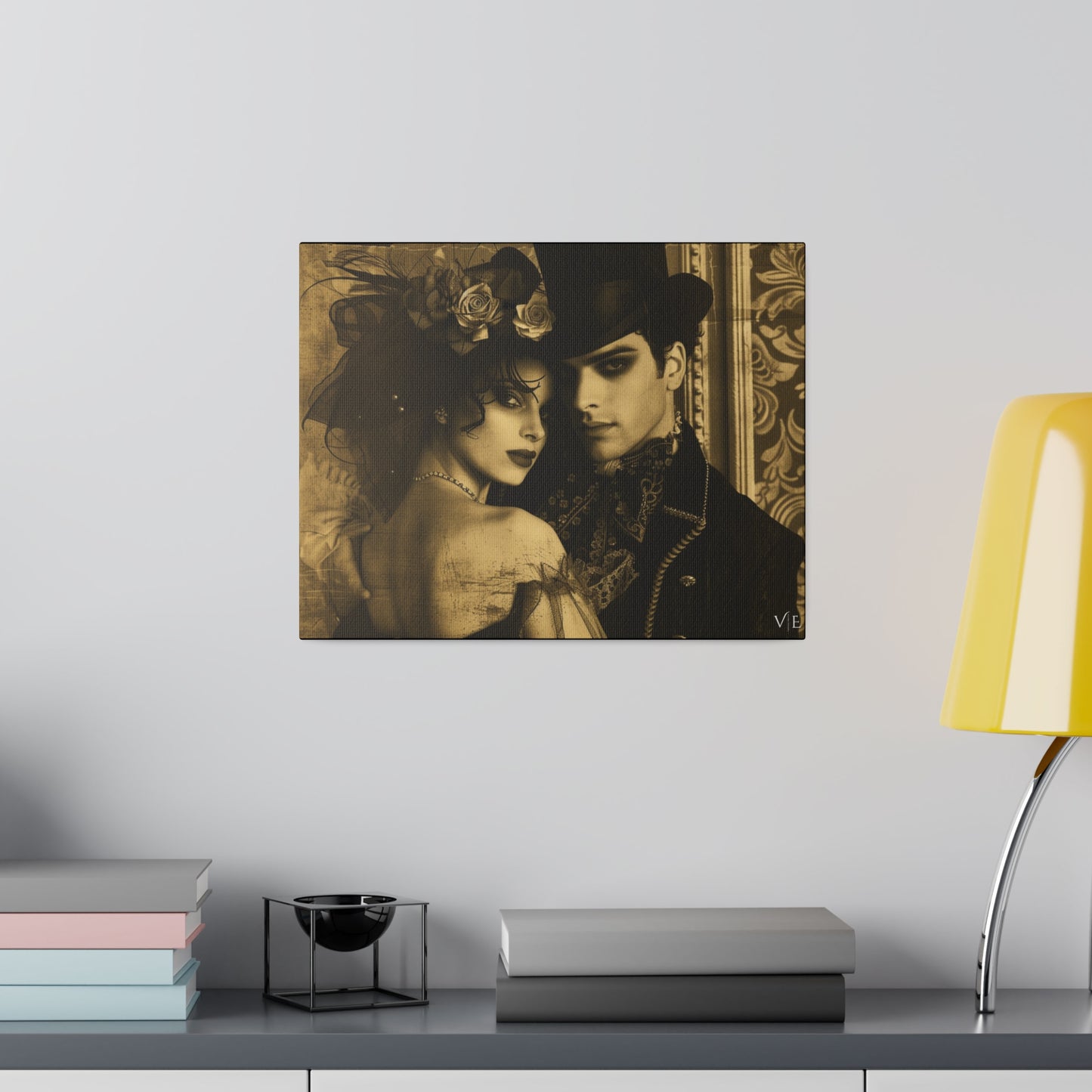 Timeless Couple Masterpiece - Vintage Erotic Art on Canvas