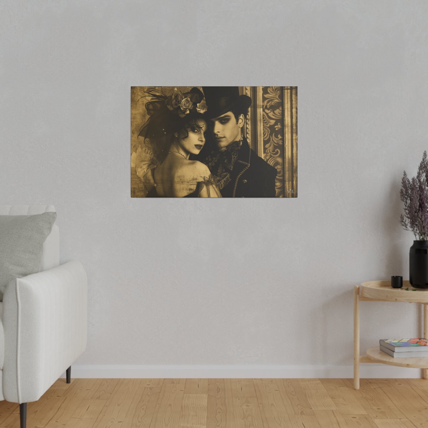Timeless Couple Masterpiece - Vintage Erotic Art on Canvas