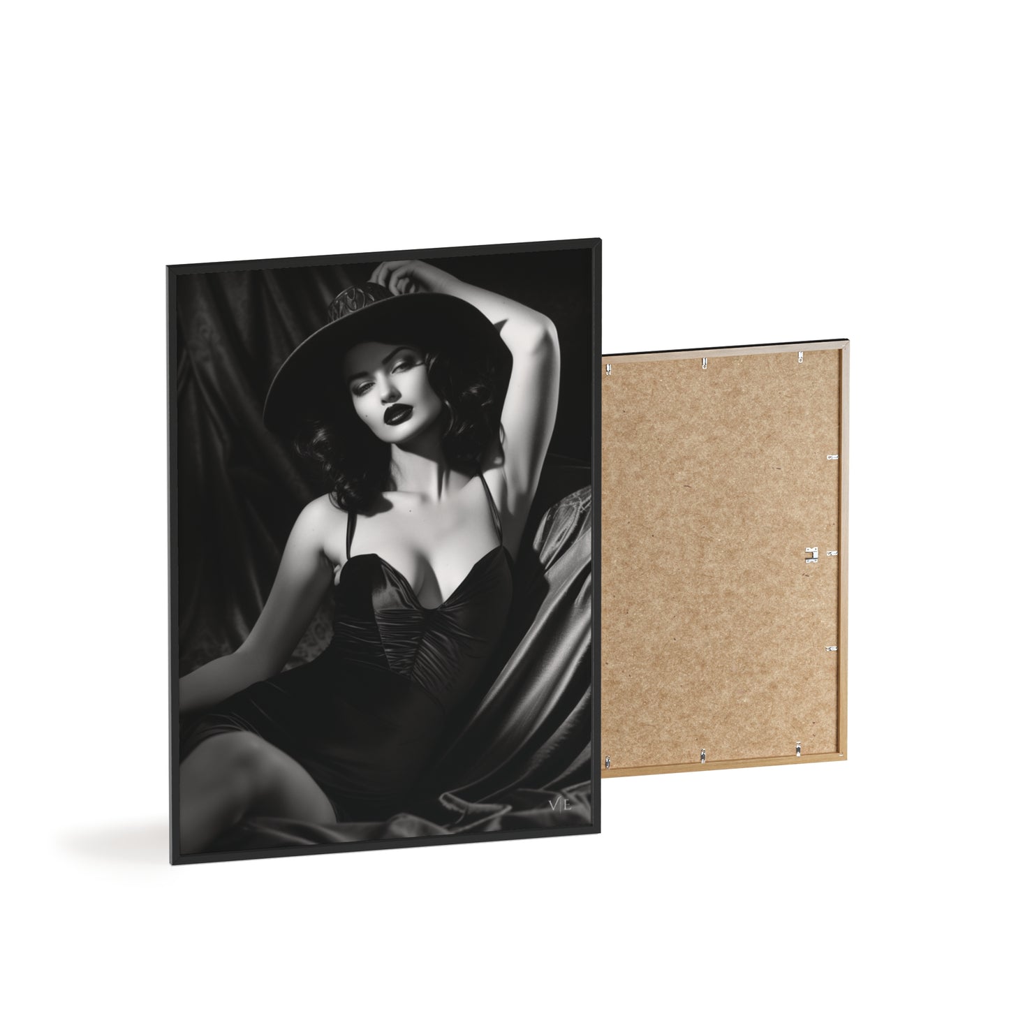 Erotic Retro Black & White Beauty Poster