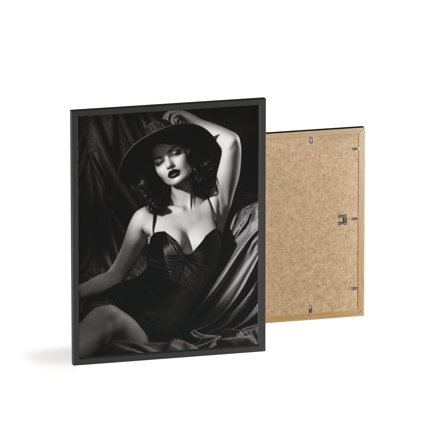 Erotic Retro Black & White Beauty Poster