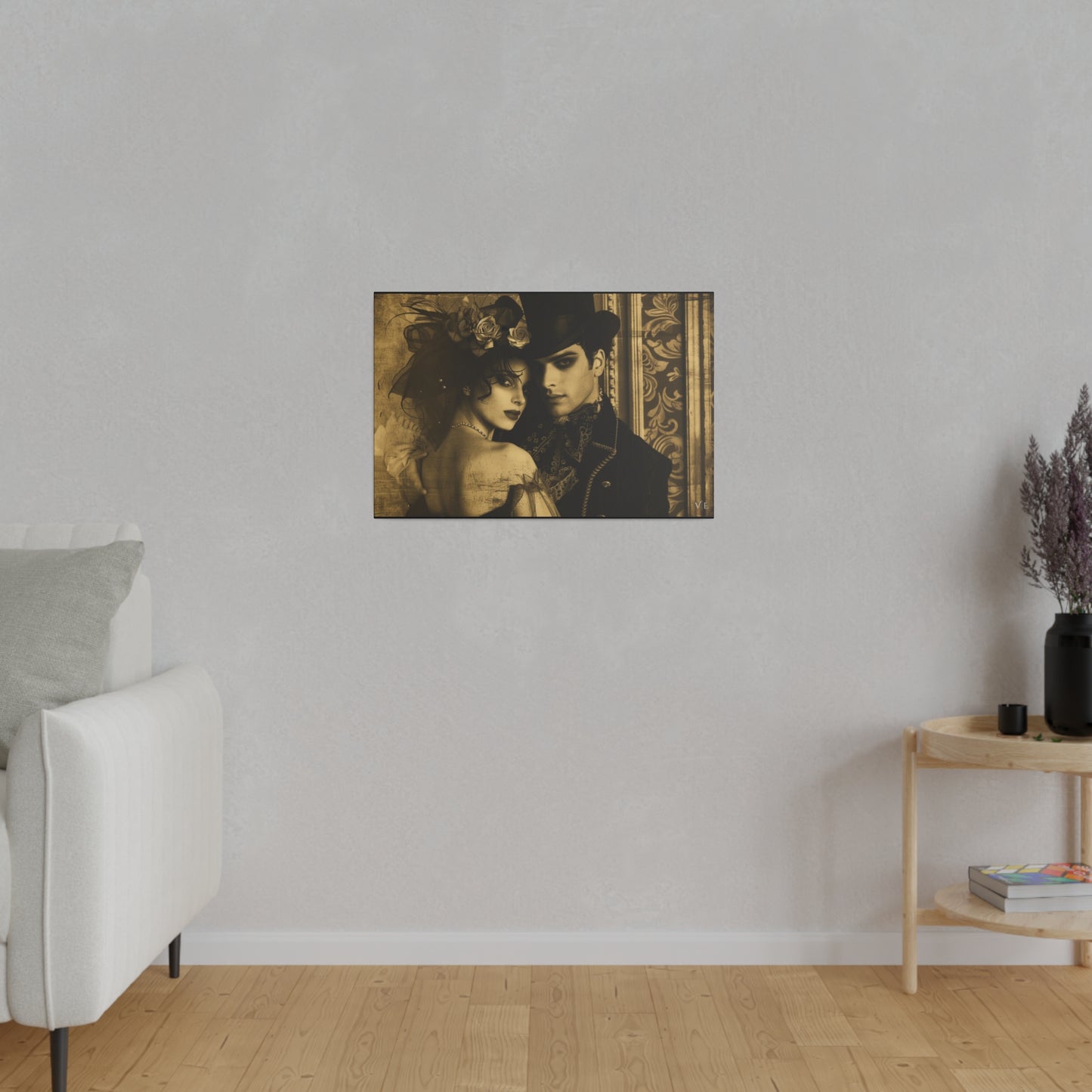 Timeless Couple Masterpiece - Vintage Erotic Art on Canvas