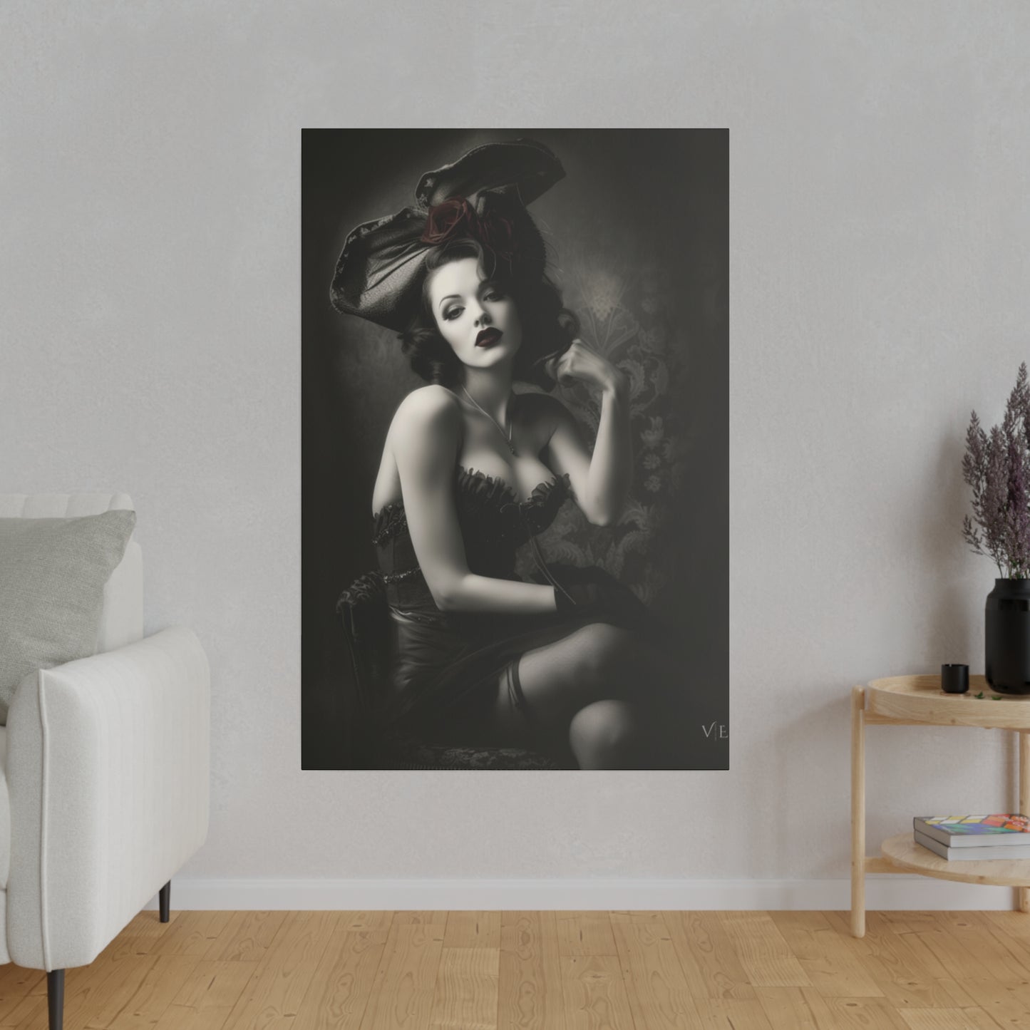 Stunning Vintage Elegance - Beautiful Woman Canvas