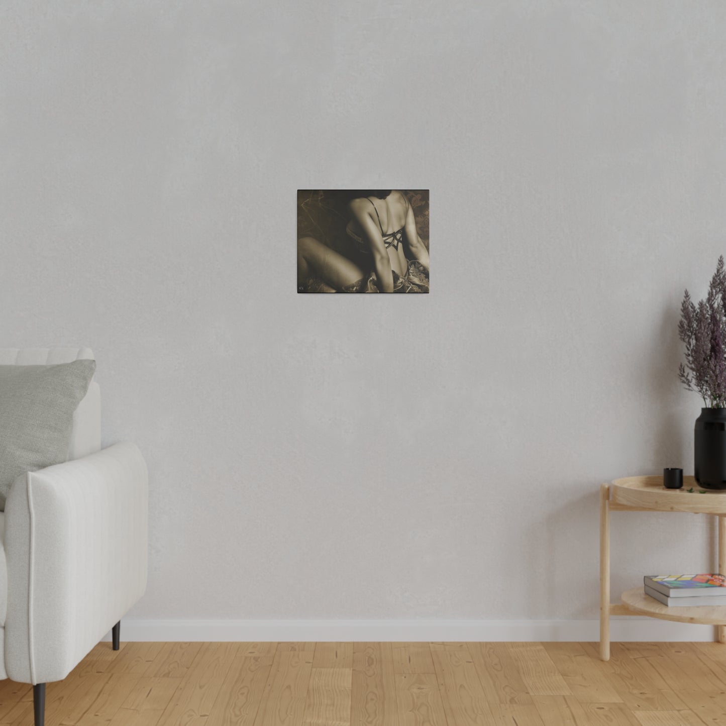 Sepia Vintage Erotic Art - A Beautiful Woman Canvas