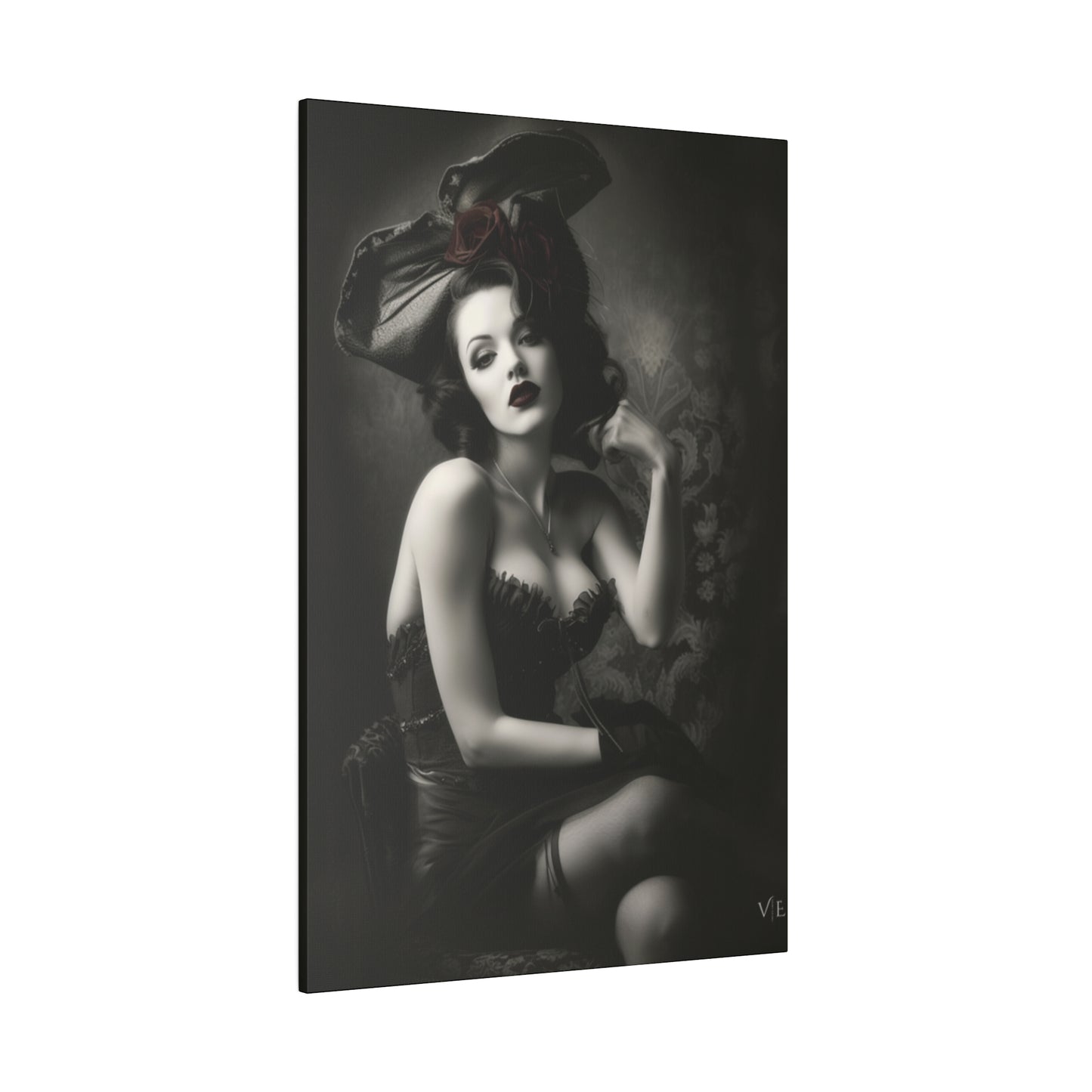 Stunning Vintage Elegance - Beautiful Woman Canvas