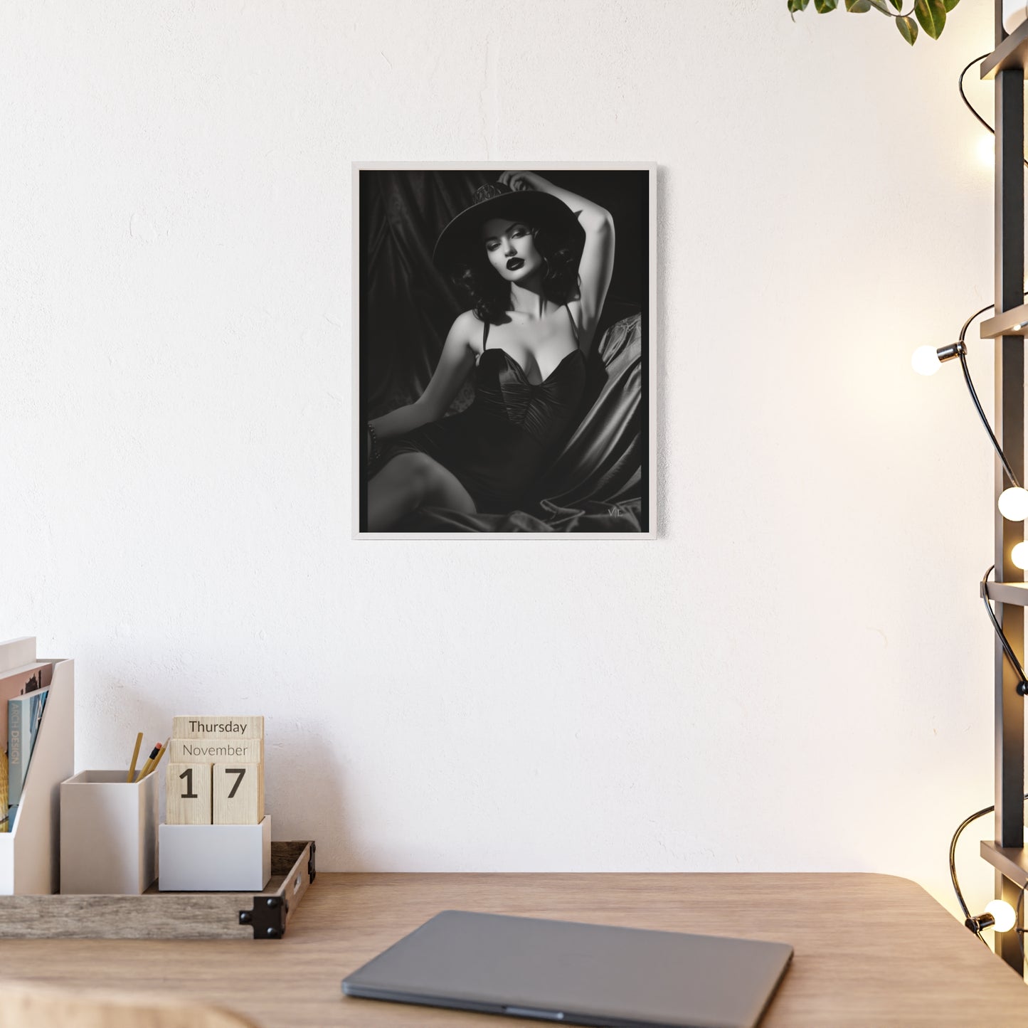 Erotic Retro Black & White Beauty Poster