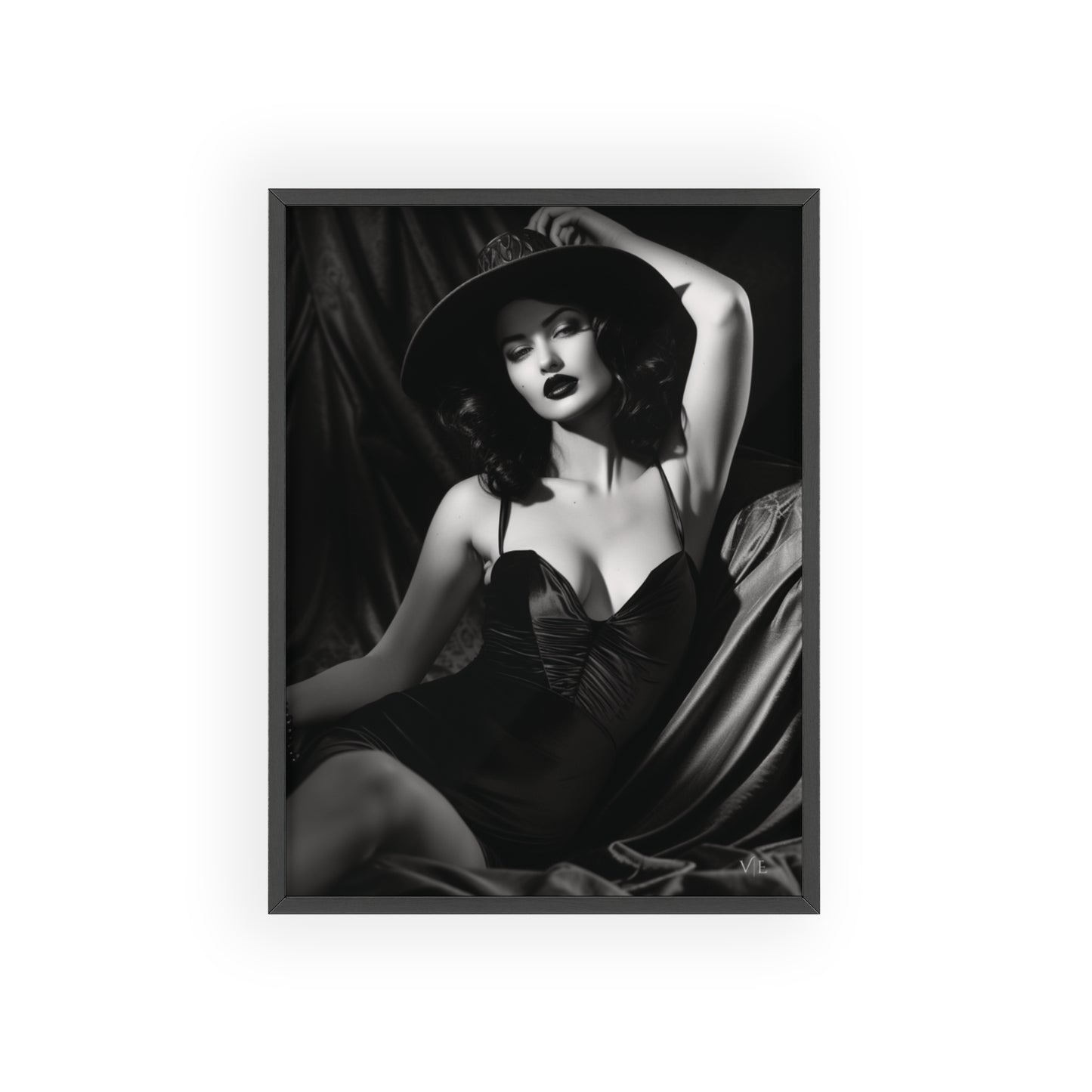 Erotic Retro Black & White Beauty Poster