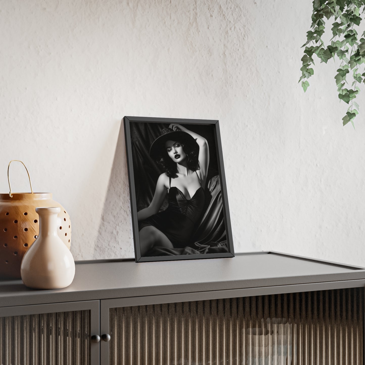 Erotic Retro Black & White Beauty Poster