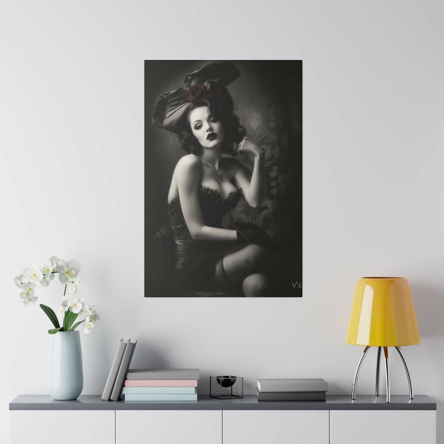 Stunning Vintage Elegance - Beautiful Woman Canvas