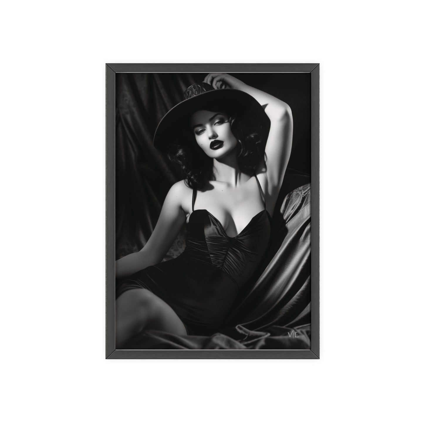 Erotic Retro Black & White Beauty Poster