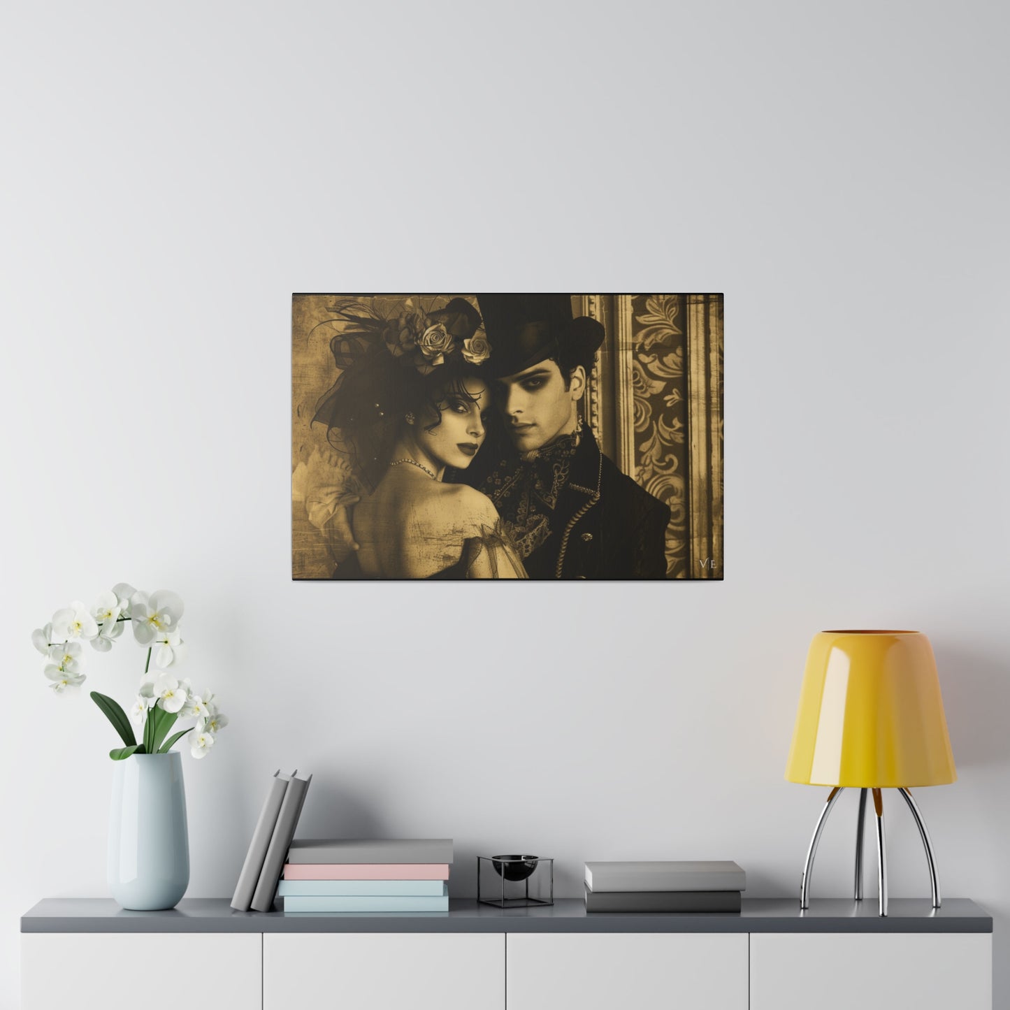 Timeless Couple Masterpiece - Vintage Erotic Art on Canvas