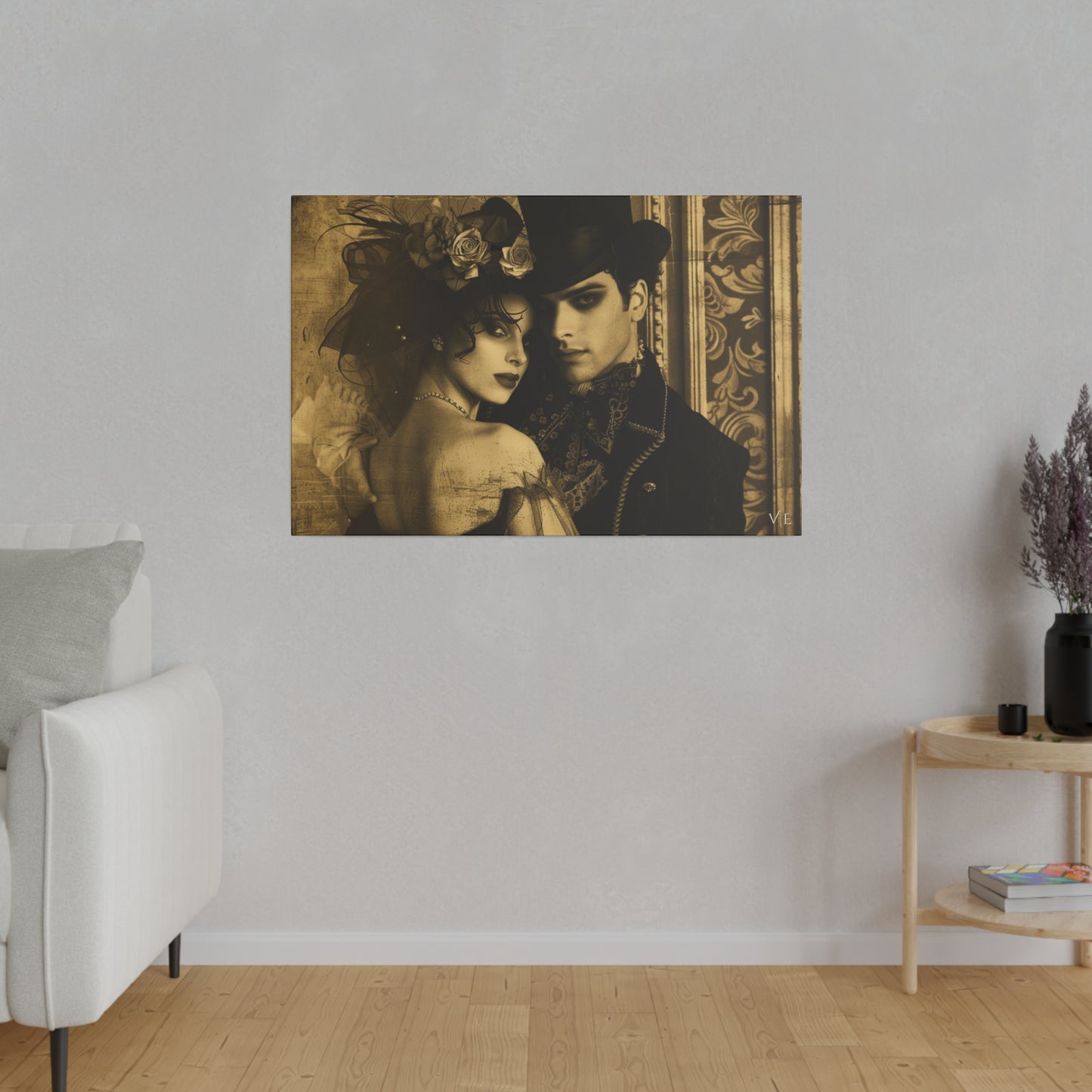 Timeless Couple Masterpiece - Vintage Erotic Art on Canvas