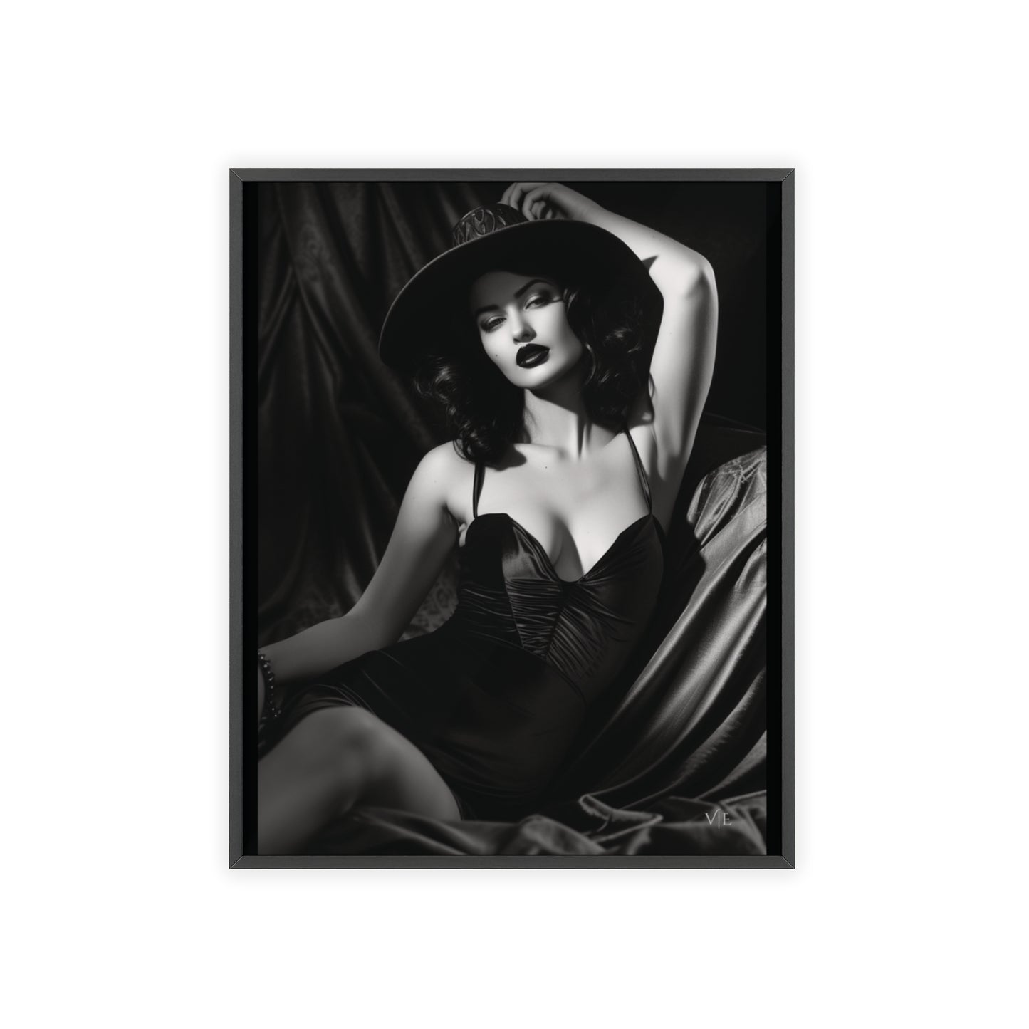 Erotic Retro Black & White Beauty Poster