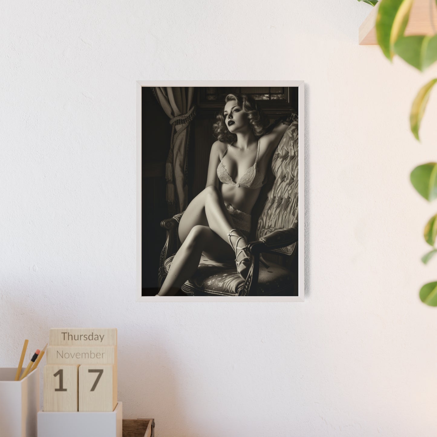 Beautiful Blonde Erotic Nostalgia Art Poster