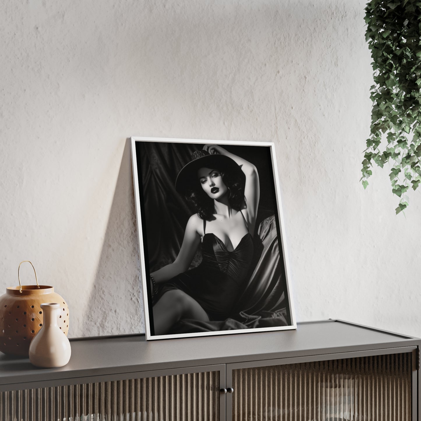 Erotic Retro Black & White Beauty Poster