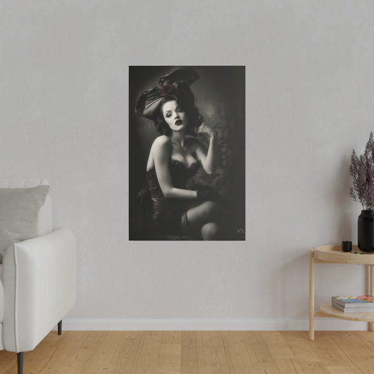 Stunning Vintage Elegance - Beautiful Woman Canvas