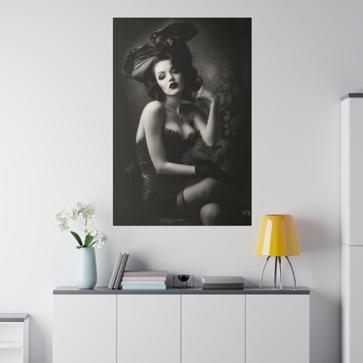 Stunning Vintage Elegance - Beautiful Woman Canvas