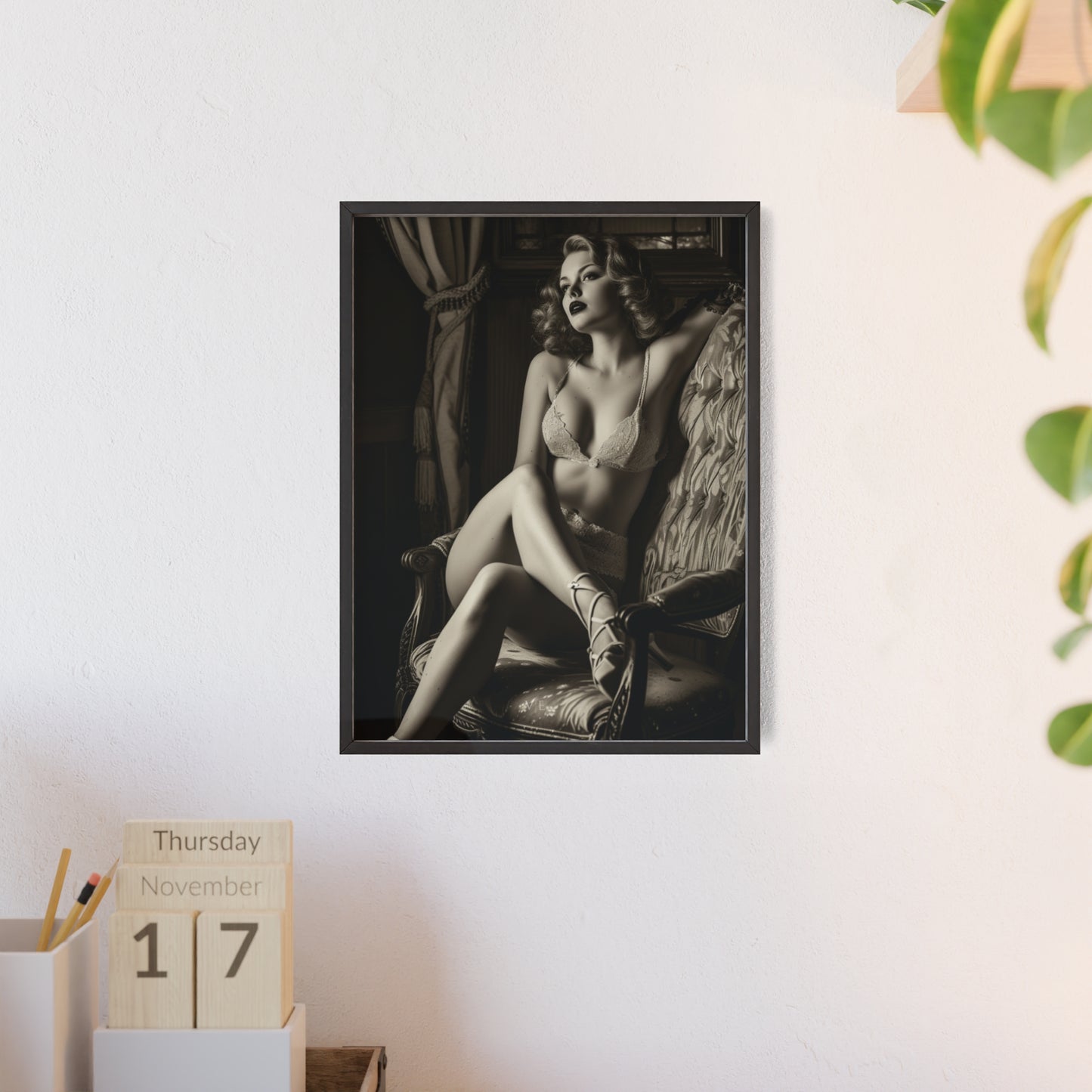 Beautiful Blonde Erotic Nostalgia Art Poster