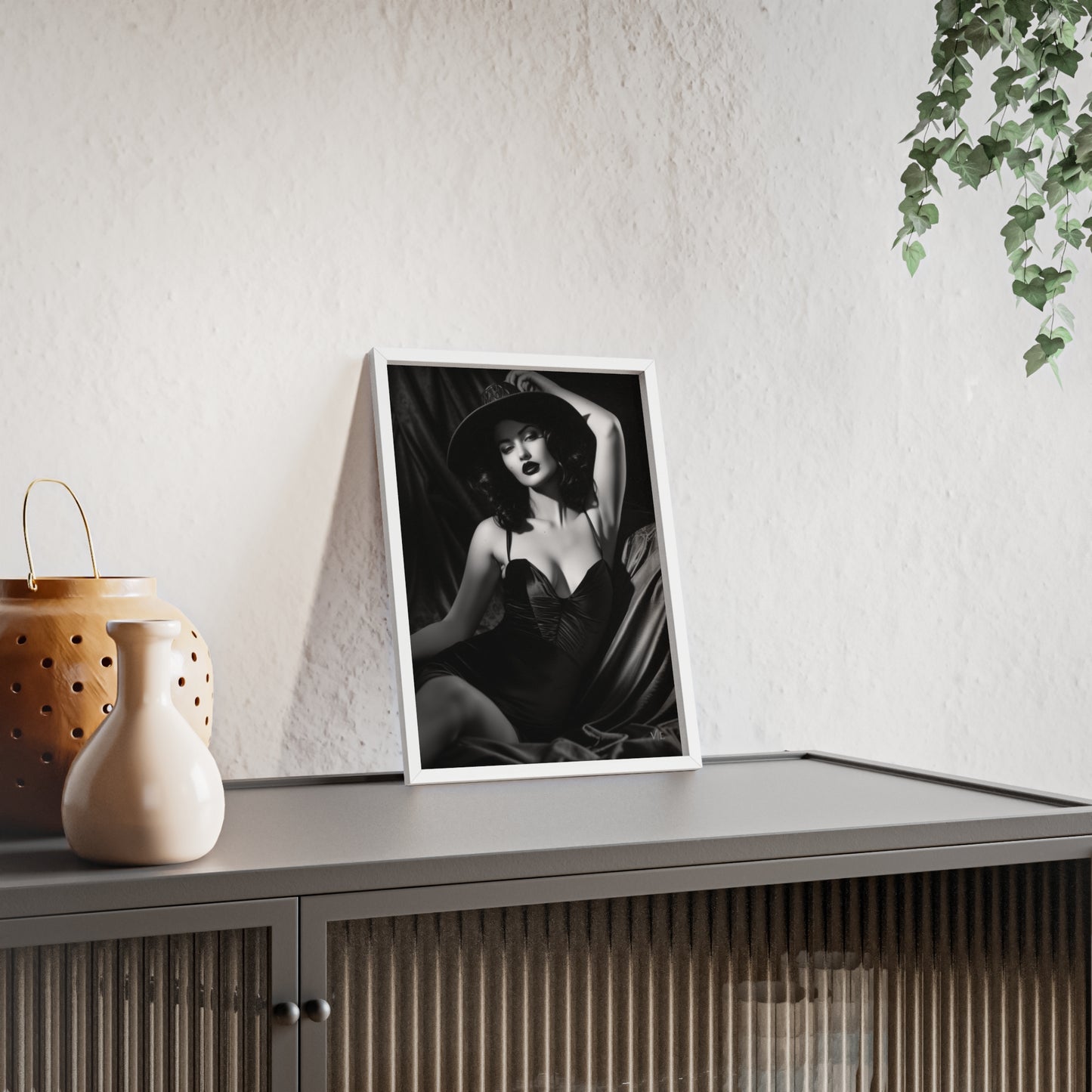 Erotic Retro Black & White Beauty Poster