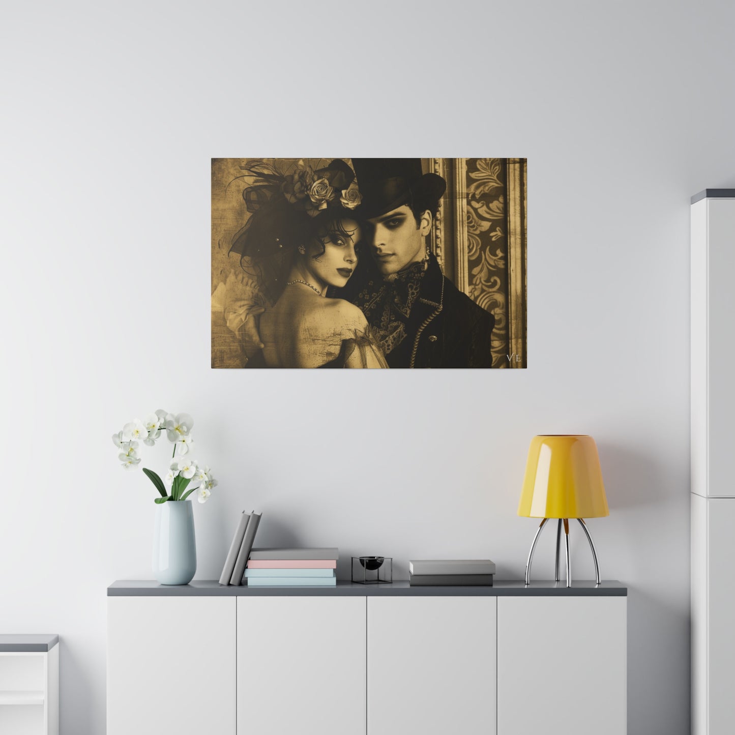 Timeless Couple Masterpiece - Vintage Erotic Art on Canvas