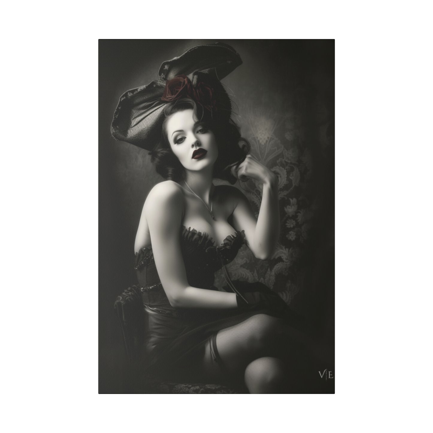 Stunning Vintage Elegance - Beautiful Woman Canvas