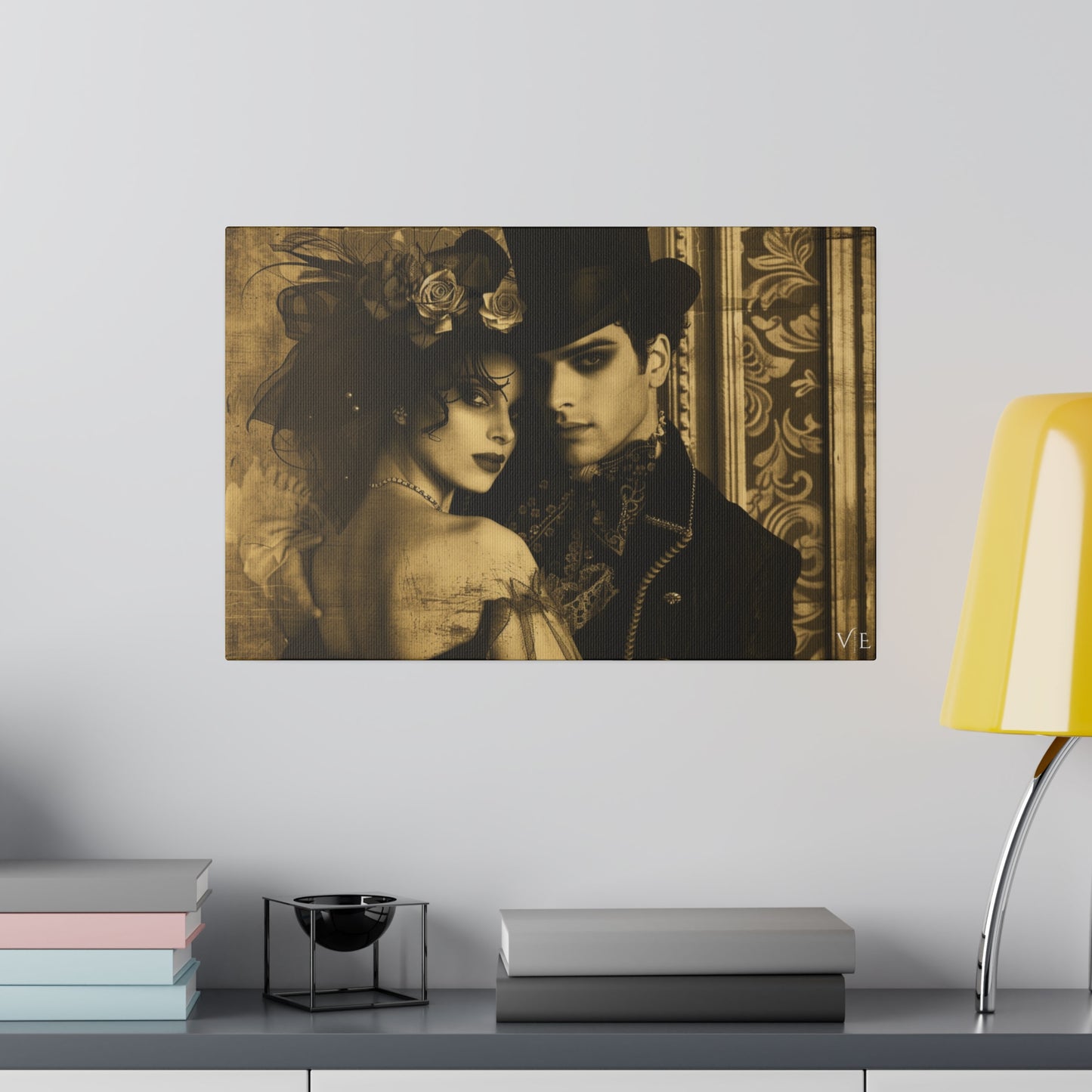 Timeless Couple Masterpiece - Vintage Erotic Art on Canvas