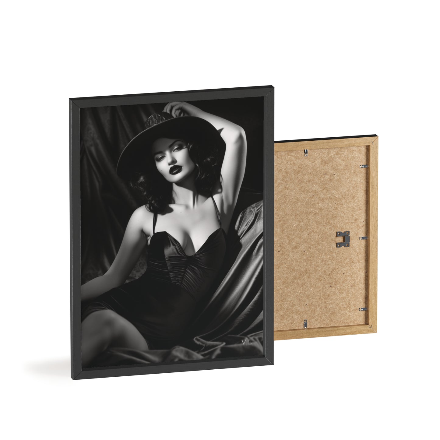 Erotic Retro Black & White Beauty Poster