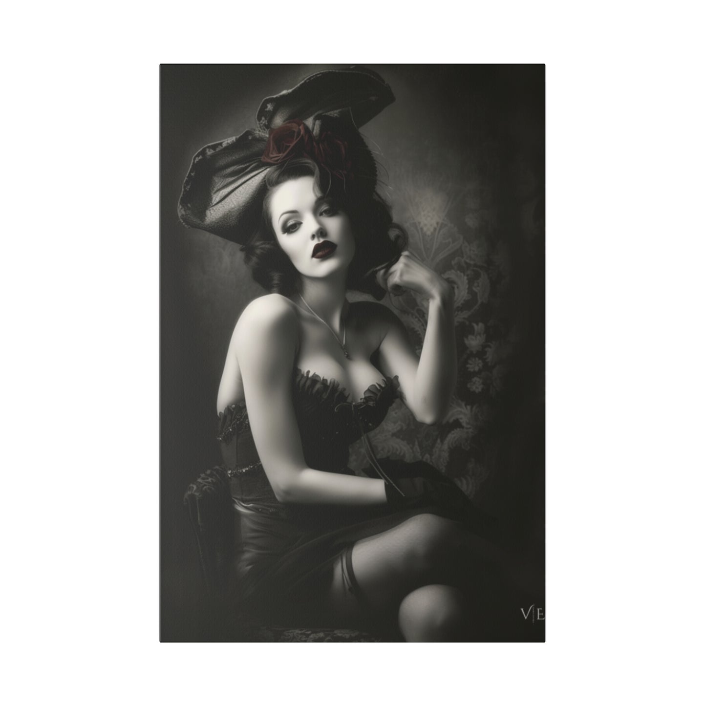 Stunning Vintage Elegance - Beautiful Woman Canvas