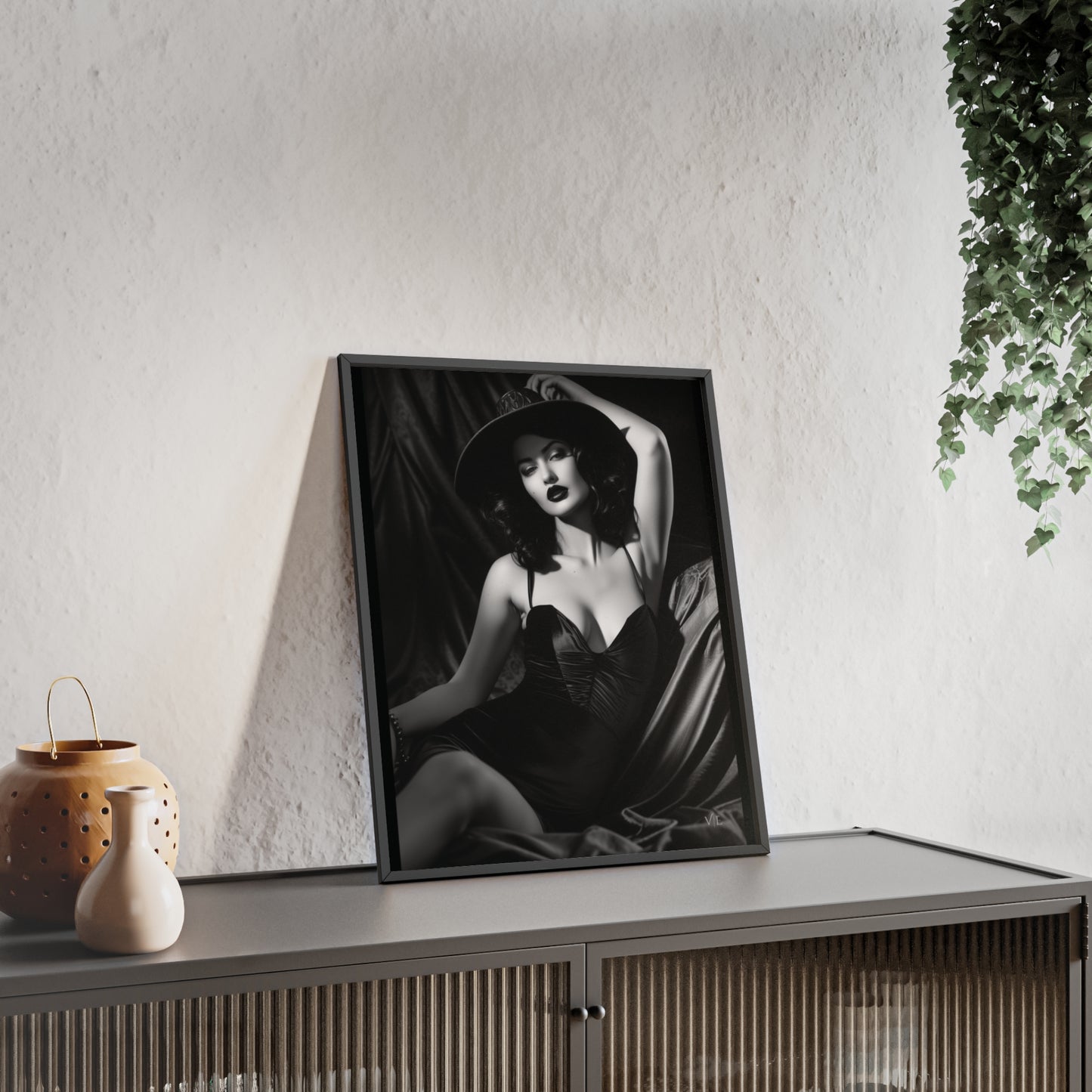 Erotic Retro Black & White Beauty Poster