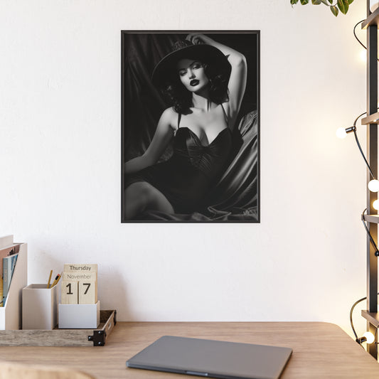 Erotic Retro Black & White Beauty Poster