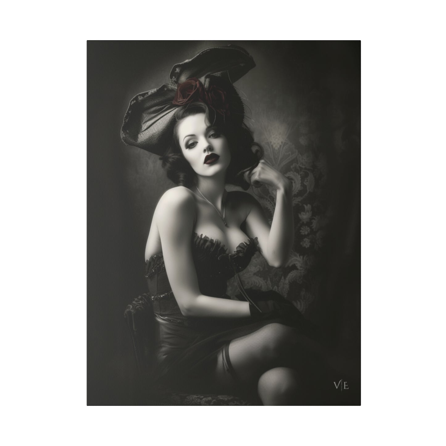 Stunning Vintage Elegance - Beautiful Woman Canvas