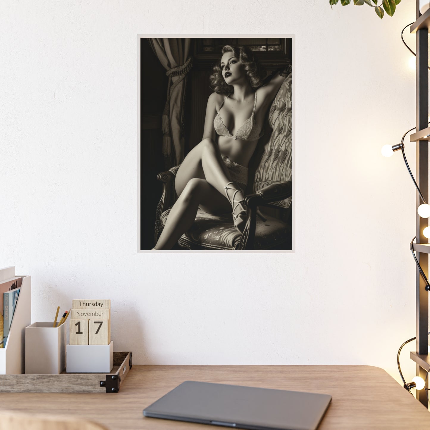Beautiful Blonde Erotic Nostalgia Art Poster