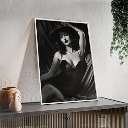 Erotic Retro Black & White Beauty Poster