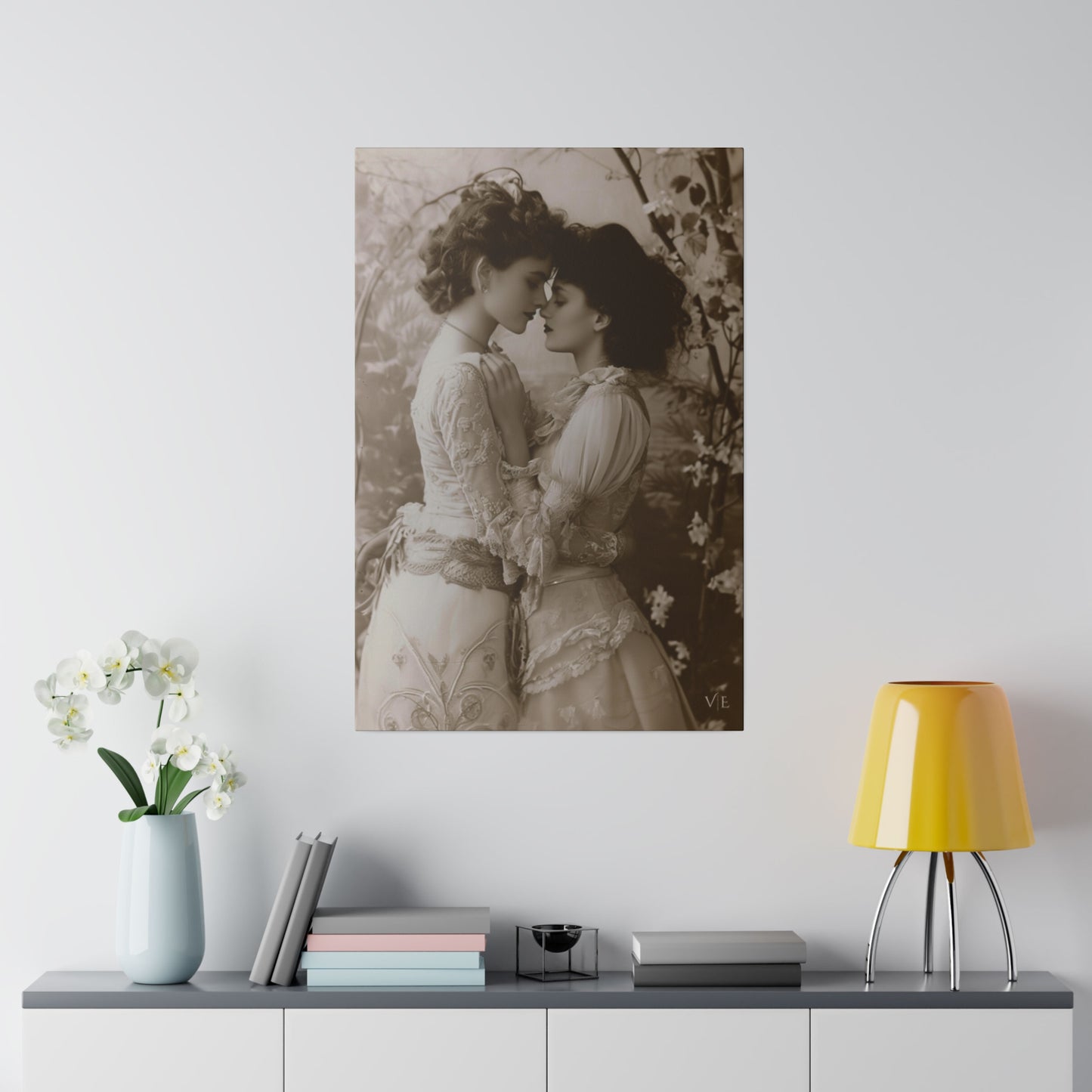 Sensual Strokes Vintage Lesbian Erotic Canvas