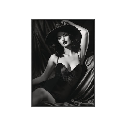 Erotic Retro Black & White Beauty Poster
