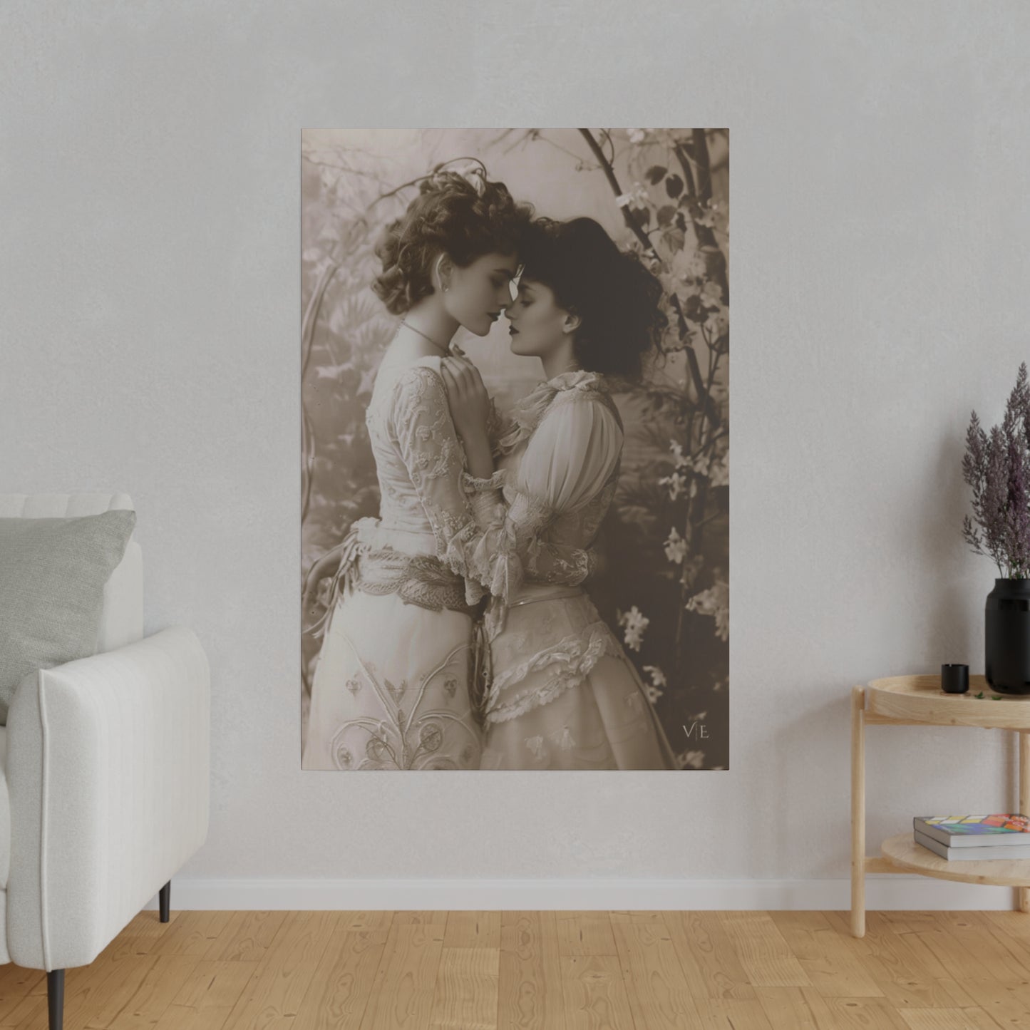 Sensual Strokes Vintage Lesbian Erotic Canvas