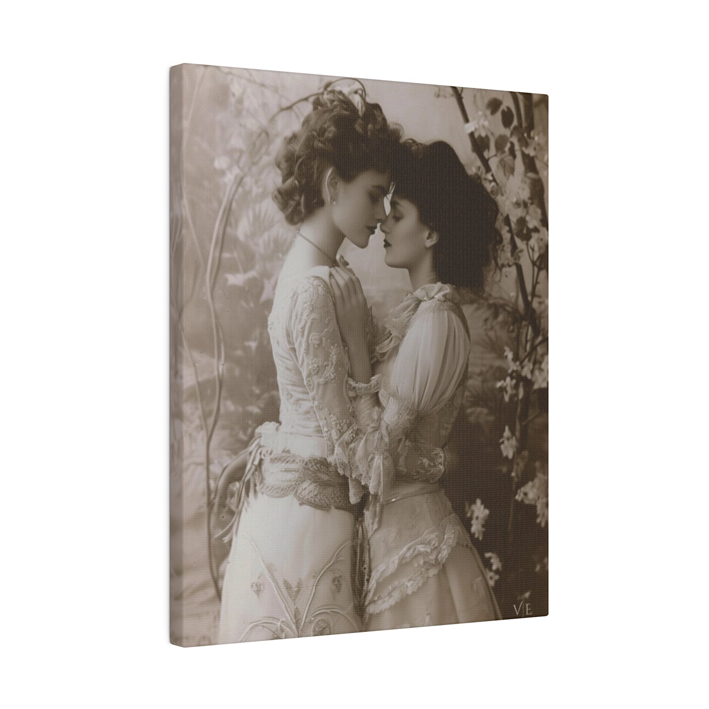 Sensual Strokes Vintage Lesbian Erotic Canvas